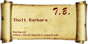 Tholt Barbara névjegykártya