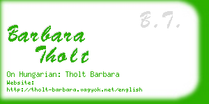 barbara tholt business card